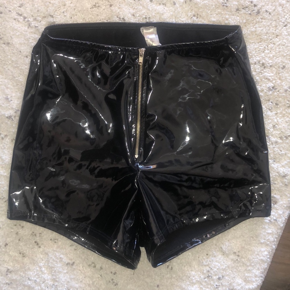 Leather shorts
